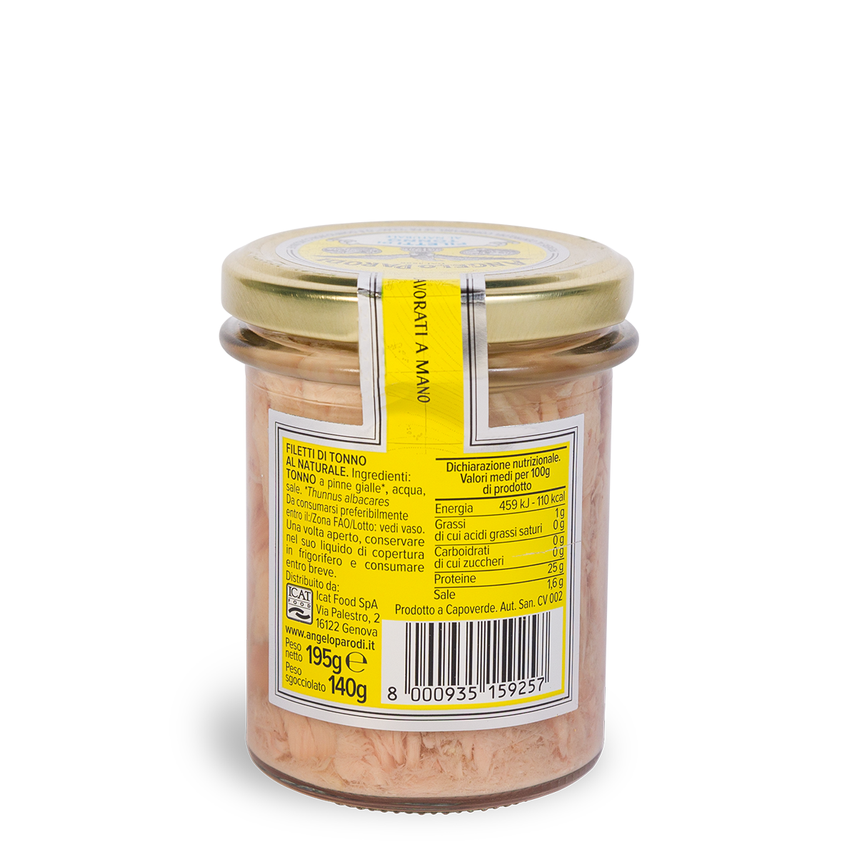 Filetti di Tonno al Naturale confezione da 195 g